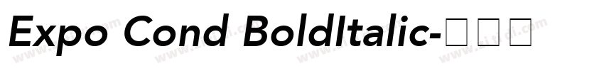 Expo Cond BoldItalic字体转换